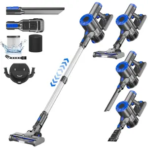 Cordless Vacuum Cleaner, 180W Power Suction ,6-in-1 Lightweight Self-Standing, with 2200 mAh Battery 35mins Runtime Battery with Sofa Brush for Home Hard Floor Low-pile Carpet Pet Hair Car