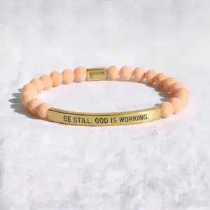 BE STILL GOD IS WORKING.ENGRAVING OF THE DAY. INSPIRATIONAL BRACELETS