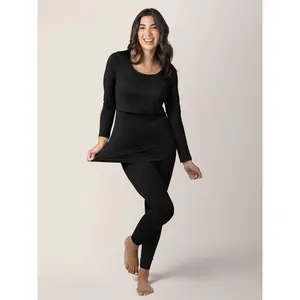 Jane Nursing Pajama Set | Black