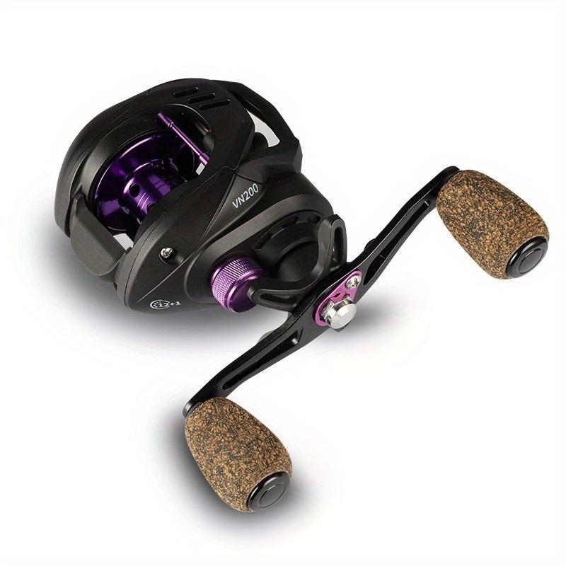 [W] [Aluminum Baitcasting Reel] VN Series Aluminum Baitcasting Reel| Ambidextrous, 6.5:1 Gear Ratio, 18LB Max Drag, Black, Polyamide (Nylon) Major Material, for Freshwater Saltwater
