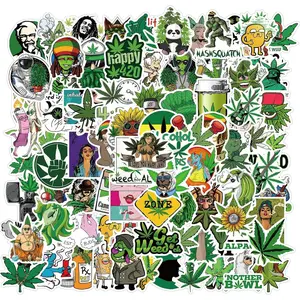 100 count Weed Stickers Pack for Adults,Vinyl   Sticker Decals for Skateboard Water Bottles