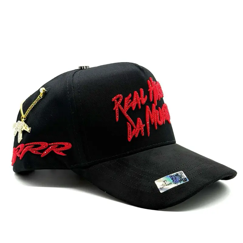 Premium high quality Hat RHLM all black with metal gold pin