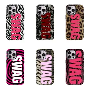 SWAG Millennial Hot Girl Phone Cases Leopard Print  Zebra Print  Lace Trendy Cool Drop-Proof Protective Cases