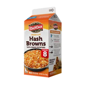 Idahoan Fresh Cut Hash Browns, 4.8oz, Pack of 8
