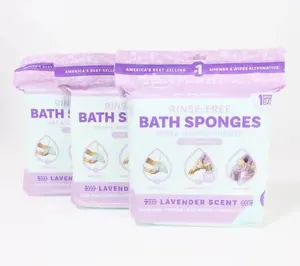 SCRUBZZ Rinse Free 75pc Bath Sponge Wipes – Single Use No Rinse Body & Face Cleansing Sponges for Travel, Camping & Caregiving
