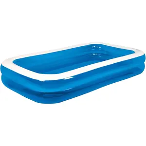 Rectangular Inflatable Swimming Pool for Kids or Adults, Outdoor Lawn Ground Inflatable Pool, Max 120x72x20±3 Inch