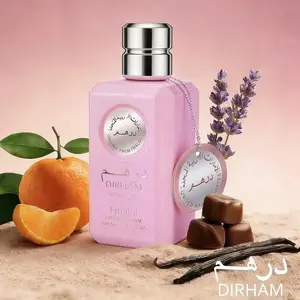 DIRHAM Pink Arabic Perfume for Women, Long-Lasting Floral Oud Fragrance with Rose, Musk & Sandalwood, Luxury Middle Eastern Eau de Parfum 100ML Luxurious Fragrance Perfume