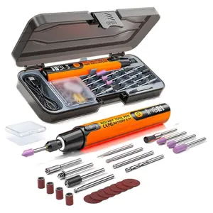Electric Grinding Pen with Digital Display, Handheld Mini Model with Light, Suitable for Home Use, for Manual Carving, Polishing, and Drilling Set