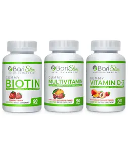 BariSlim Bariatric Multivitamin Gummies - Specially Formulated Gummy Vitamin - Easy to Digest & Great Tasting Fruit Flavors | Pack of 3 (90 Fruit Chews) Healthcare Supplement