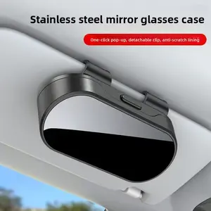 Universal Car Sunglasses Eyeglass Holder, Abs Material, Portable Durable Design, Vehicle Glasses Organizer, Sunshade Clip, Car Accessories