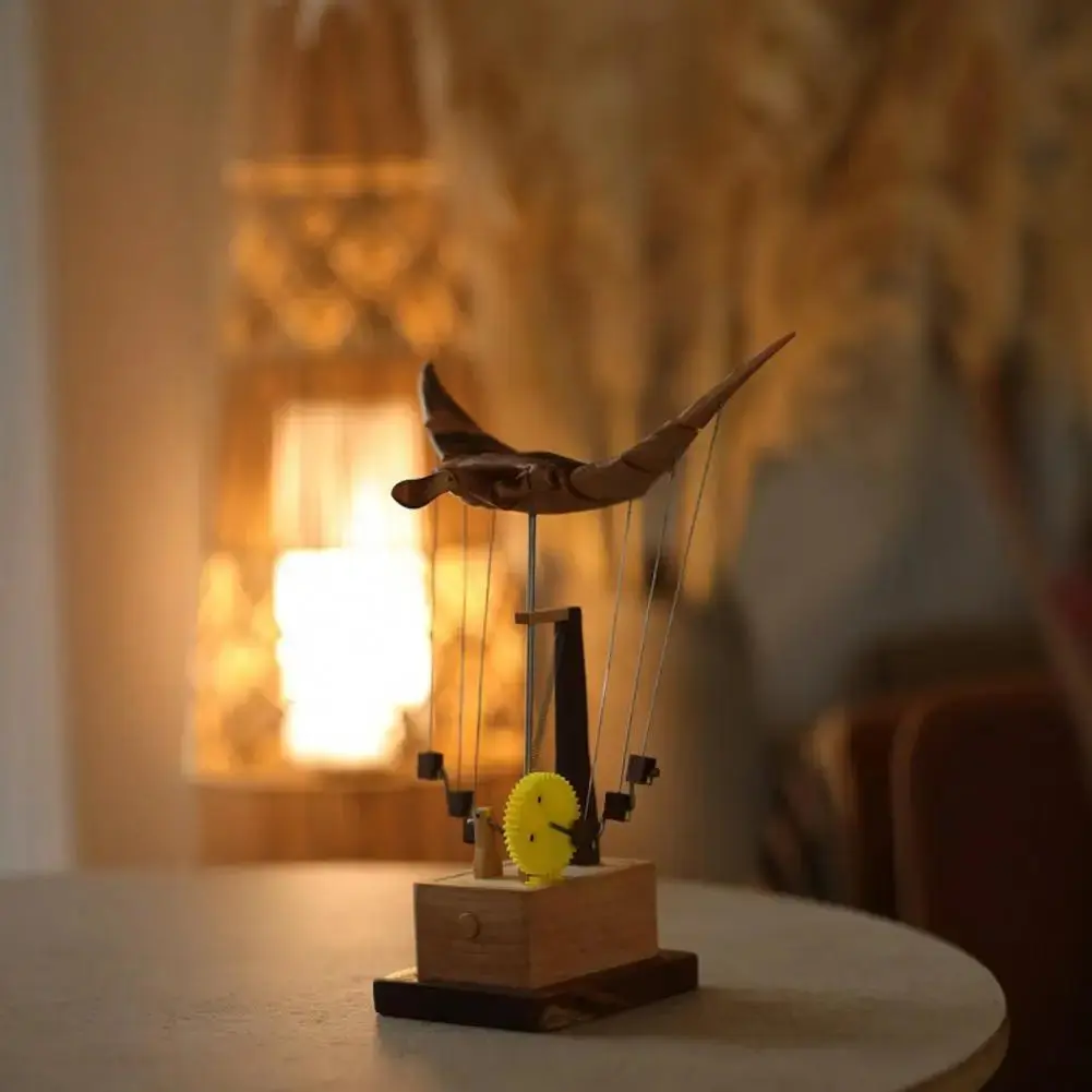 Handcrafted Wooden Manta Ray in Motion Handcrafted Wooden Manta Ray in Motion