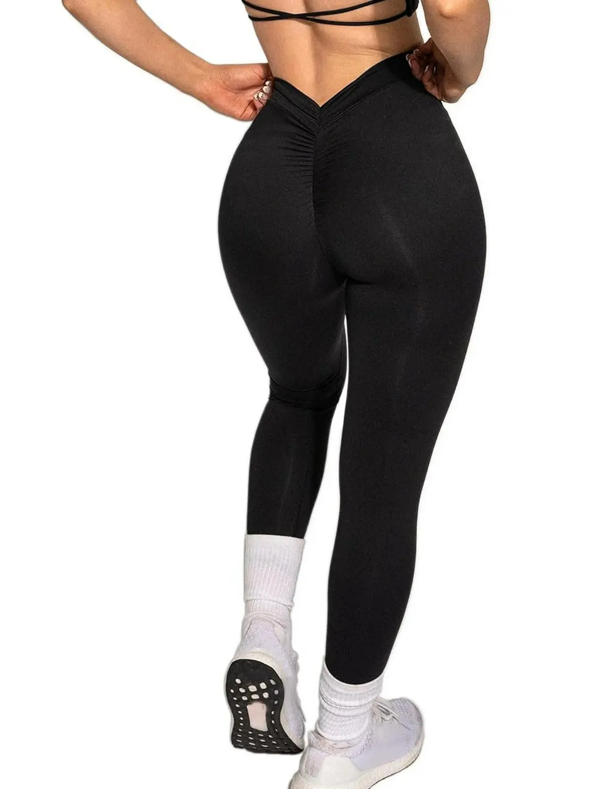 8 colours of V-shaped leggings with a back waist, sports high-waisted buttocks lift, sexy peach hip gym trousers, sports yoga breathable tight trousers. breathable  sports  man  gear opaque tights solid color skinny pant