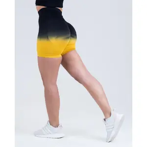 Ombre Flex Scrunch Shorts - Yellow