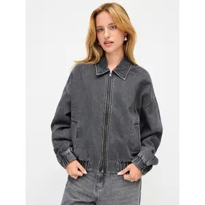 Cider The Aviator Solid Zipper Jacket with Side Pockets