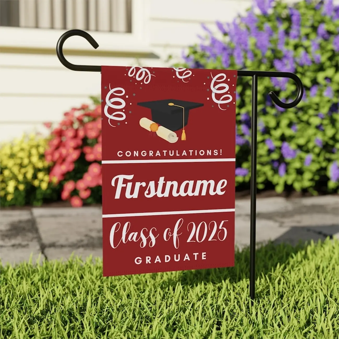 Custom Graduation Flag, Graduate Yard Sign, College Grad Flag, College Class of 2025 Grad Flag, Personalized College Flag, Graduate Flag UPA3-14