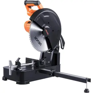 VEVOR Chop Saw, 7 - 1/4 in Stainless Steel Cold Cut Blade, 1200 W Motor, 4000 r/min Speed, 0 - 45 Adjustable Cutting Angle, Metal Cutting Chop Saw for Metal Square and Flat Tubes, I - Shaped SteelsVEVOR Super Brand Day