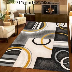 Large Modern Abstract Geometric Carpet, Non-Slip Polyester Material, Easy to Clean, Suitable for Living Room, Bedroom, Kitchen, Indoor Outdoor Decor, Modern Abstract Rug, Non Slip Rugs, Geometric Graphic Rug, Geometric Pattern Rug