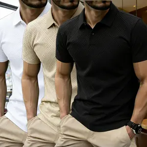 Men’s Short-Sleeve Polo Shirt — Plus sizes available, multiple colors to choose from, suitable for everyday wear, casual outings, and commuting.