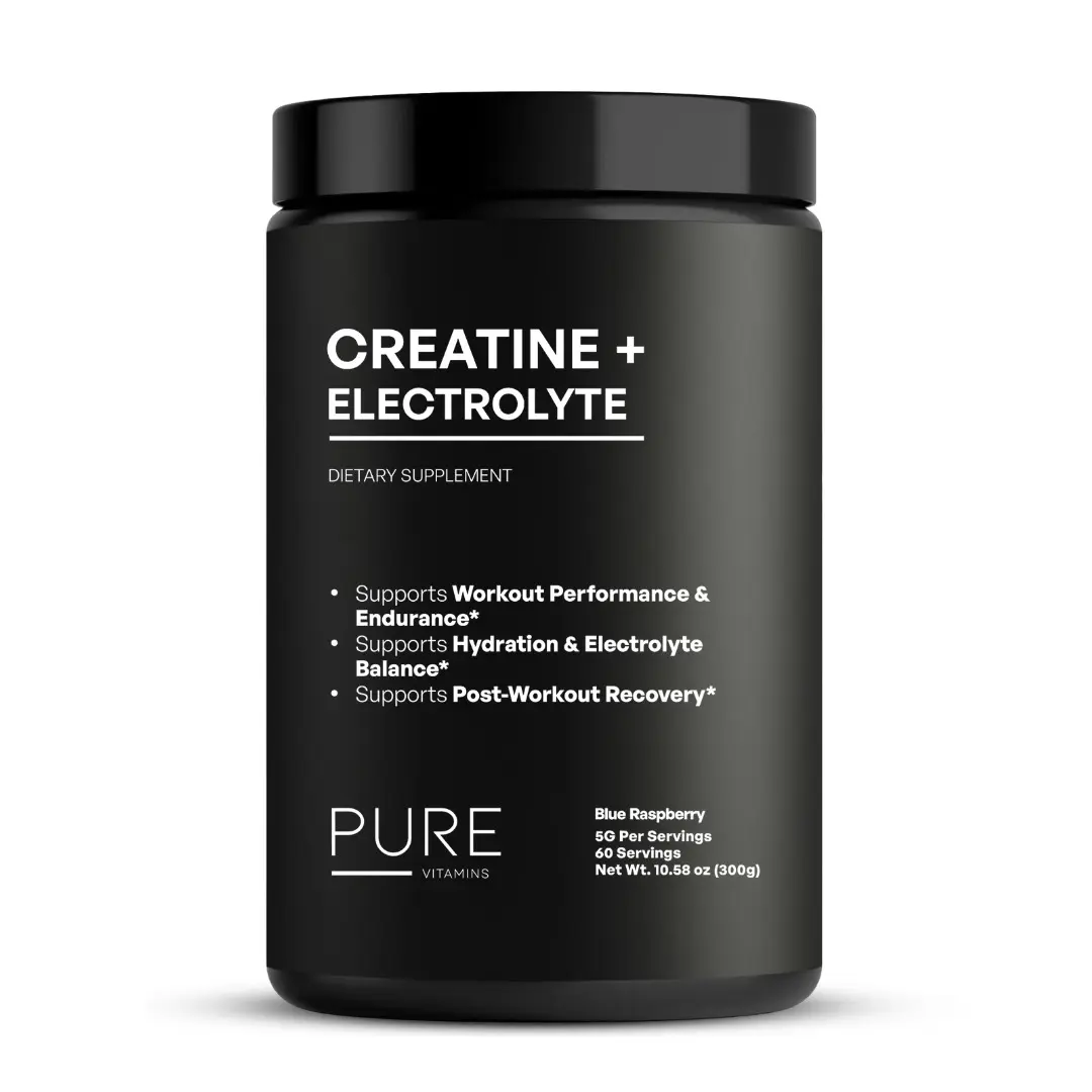 Creatine + Electrolyte Powder – Blue Raspberry (300g) Workout Performance, Hydration & Recovery Support