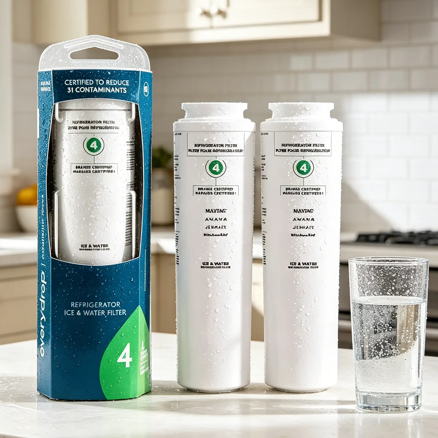 UKF8001 Refrigerator Water Filter Replacement for Maytag UKF8001P, EDR4RXD1, Everydrop Filter 4, PUR 4396395, Puriclean II, UKF8001AXX-200, UKF8001AXX-750, RWF0900A, RFC0900A, 469006