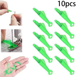 10pcs Sewing Thread Guide Tools, Quick Threading Device, Non-Slip Design, DIY Embroidery Aid, Elderly Threading Assistant, Thread Locator, Thread Ring Set, Sewing Kit