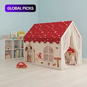 Girls' Princess Mushroom House Play Tent Set, Indoor Easy Assembly Creative Fantasy Game House, Undecorated Christmas Birthday Gift Toy, Indoor Playhouse Playhouse Design #GLOBAL PICKS