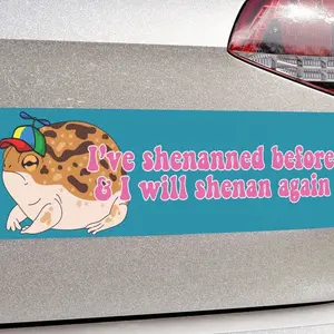 Funny Shenanigans Car Magnet Desert Rain Frog in a Propeller Hat I've Shenanned Before & I Will Shenan Again Weatherproof Bumper MagnetAnalyze listing