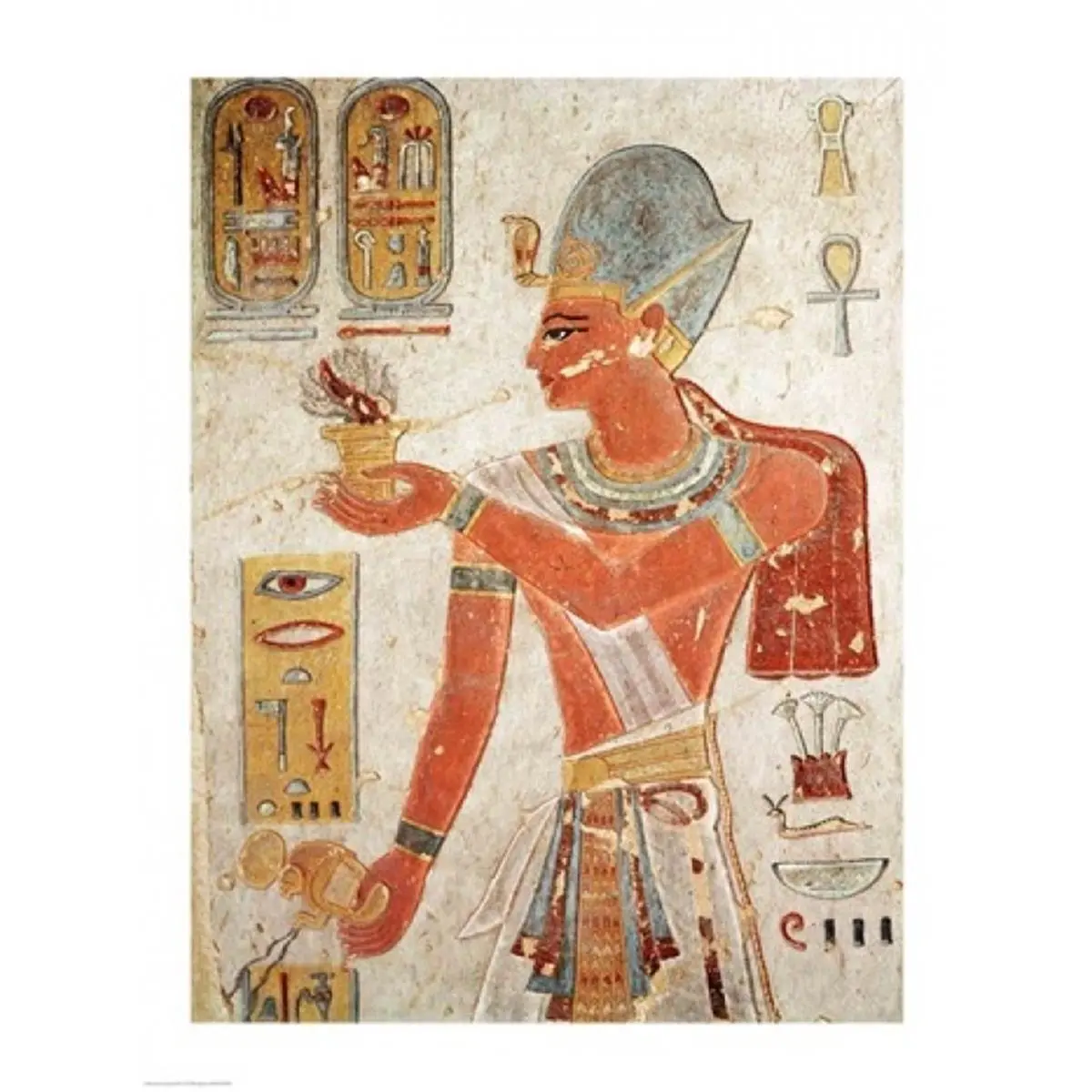 Artistic Ramesses III Decorative Photo Poster Print - 24x36 in Unframed Heavy Paper, Colorful Style Vivid Wall Art, Hangable Large Home Decor, Ideal Gift for Office Decoration