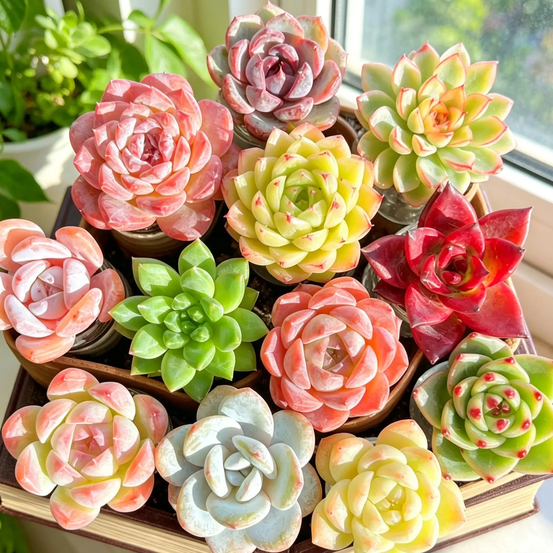 C24 Pack Assorted Succulents Live Plants1-1.5 inches｜DIY Succulent Kit｜Mini Succulents｜Wedding Favors｜Home Decor Plants