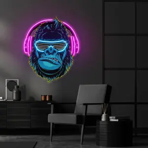 Monkey Neon Sign Home Decor Wall Art For Living Room Wall Decor Neon Sign