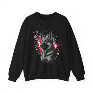The Guardian Men's Heavy Blend Crewneck Sweatshirt Patriotic GSD Design American Flag Cotton Knit Soft Casual Long Sleeve Tops Menswear Elastic Medium Fit - Ribbed