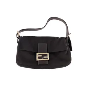 Pre-owned FENDI felt Shoulder Bags Neoprene Mamma Baguette Shoulder Bag (261849896)