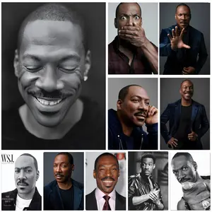 Actor E-Eddie M-Murphy Poster Self-Adhesive Waterproof Art Sticker, Aesthetic Minimalist Wall Poster for Coffee Shop, Bar & Home Room Decor