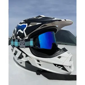Contender PRO MX Goggles - Blue Plaid / REVO Blue Lens
