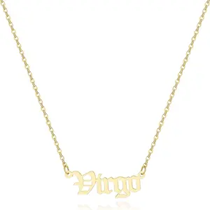 Astrology Necklace for Women 18K Gold Plated 12 Constellation Zodiac Necklace Tavuala jewelry influence