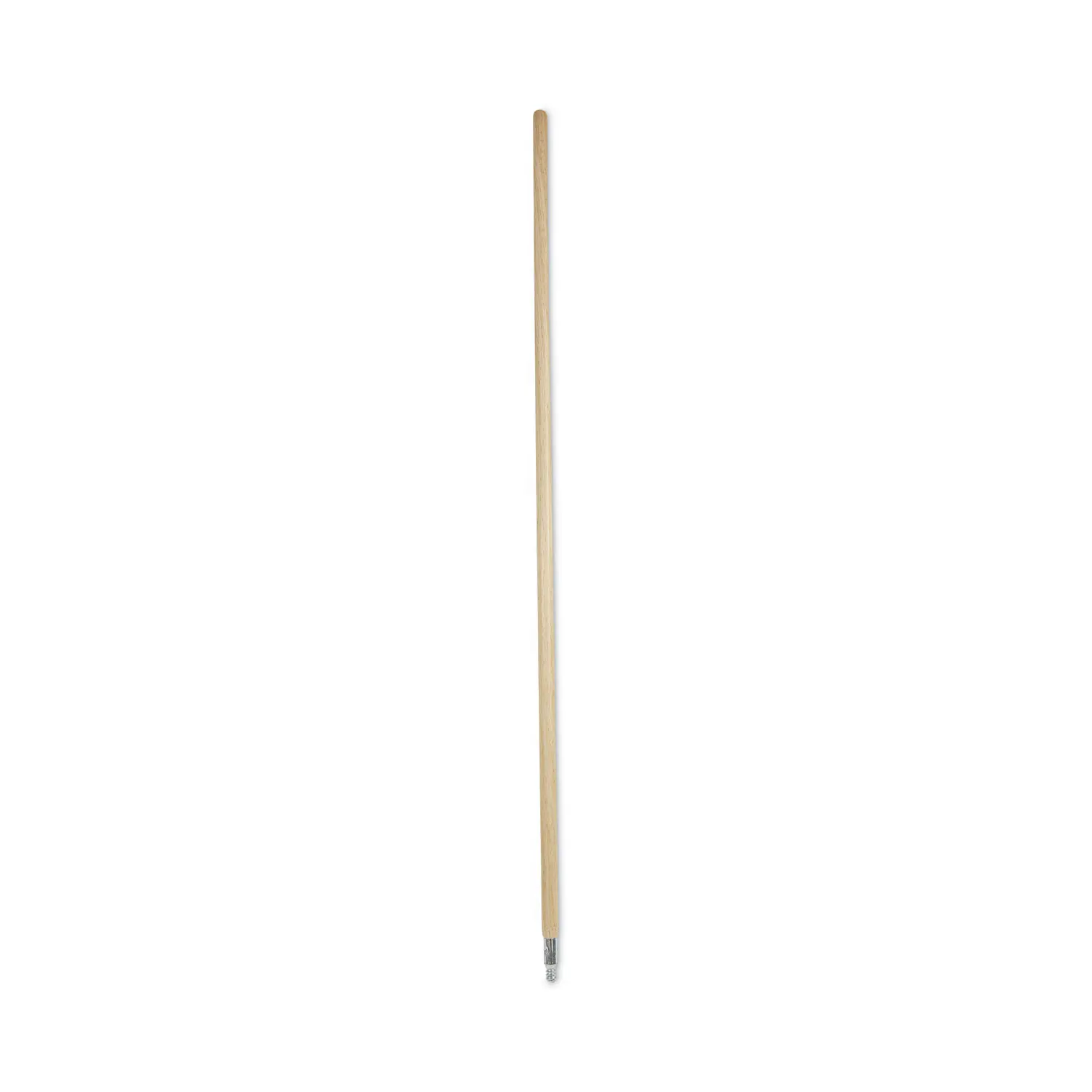 Metal Tip Threaded Hardwood Broom Handle 1.13" dia x 60" Natural BWK138