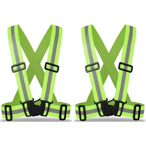 Kids Reflective Vest 2pcs | Lightweight, Adjustable | for Running,Cycling