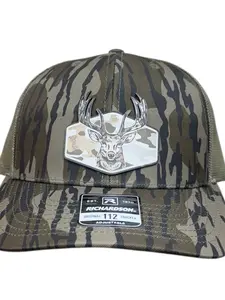 Whitetail Camo Leather Patch Hat | Richardson 112