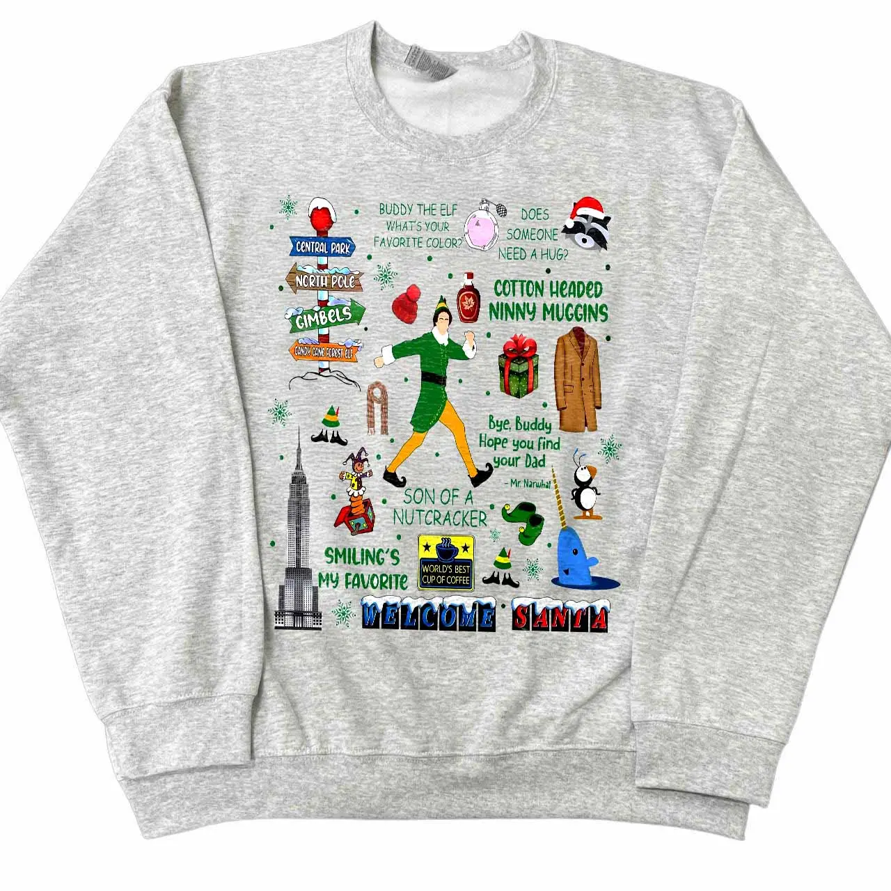 Elf Vintage Christmas Quotes  Sweater Christmas Movie Classic For Men & Women