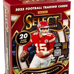 (1) - 2025 Select Football Trading Cards Hanger Box - 20 Total Cards Exclusive Black & Gold Edition