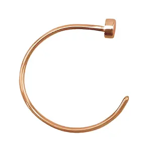 ElegantRose 22G Rose Gold Nose Hoop - 316L Surgical Steel Flat Disc Ring