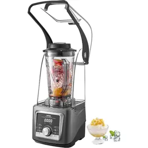 VEVOR Commercial Countertop Blenders with Shield, 68 oz Jar Blender Combo, Stainless Steel 9 Speed 5 Functions, for Shakes, Smoothies, Peree, and Crush Ice, WhiteVEVOR Super Brand Day