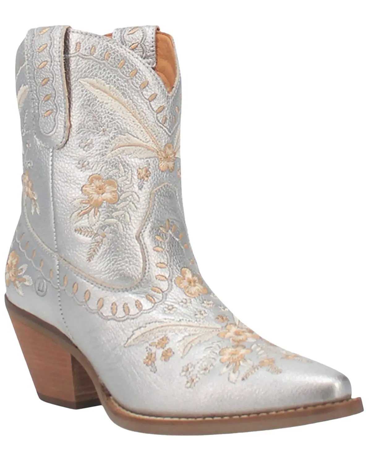Dingo Women's Women'S Primrose Western Booties Snip Toe - Di748-Silver