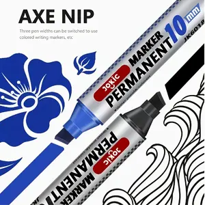 10-Piece Extra-Large Multi-Purpose Oil-Based Marker Set, Including 4 Black, 3 Blue, and 3    Red Markers