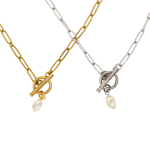 Circle Bar Clasp Necklace