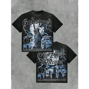 Youth & Adult Men's Y2K Street God Speed Dreams Double-Sided Printed T-Shirt, Suitable For Spring And Summer Daily Wear