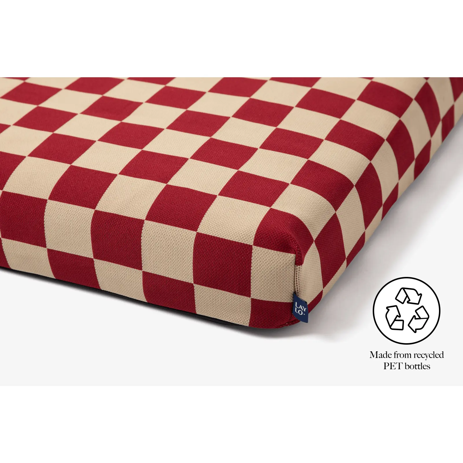 Red Checker | Dog Bed with Cover