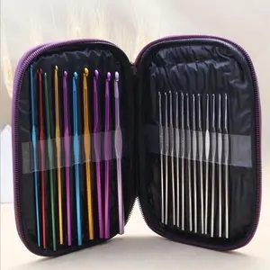 Crochet lock hook knitting needles aluminum crochet knitting tool kit
