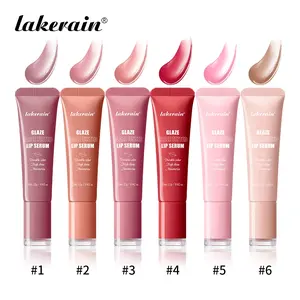 Lakerain Glaze Blaze Tinted Lip Serum, Peptide-Infused Plumping Lip Balm, High-Gloss Moisturizing Mirror Finish, Long-Lasting Hydration and Moisture, for Dry Cracked Lips & Fine Lines, 6 Vibrant Shades, Suitable for All Skin Tones