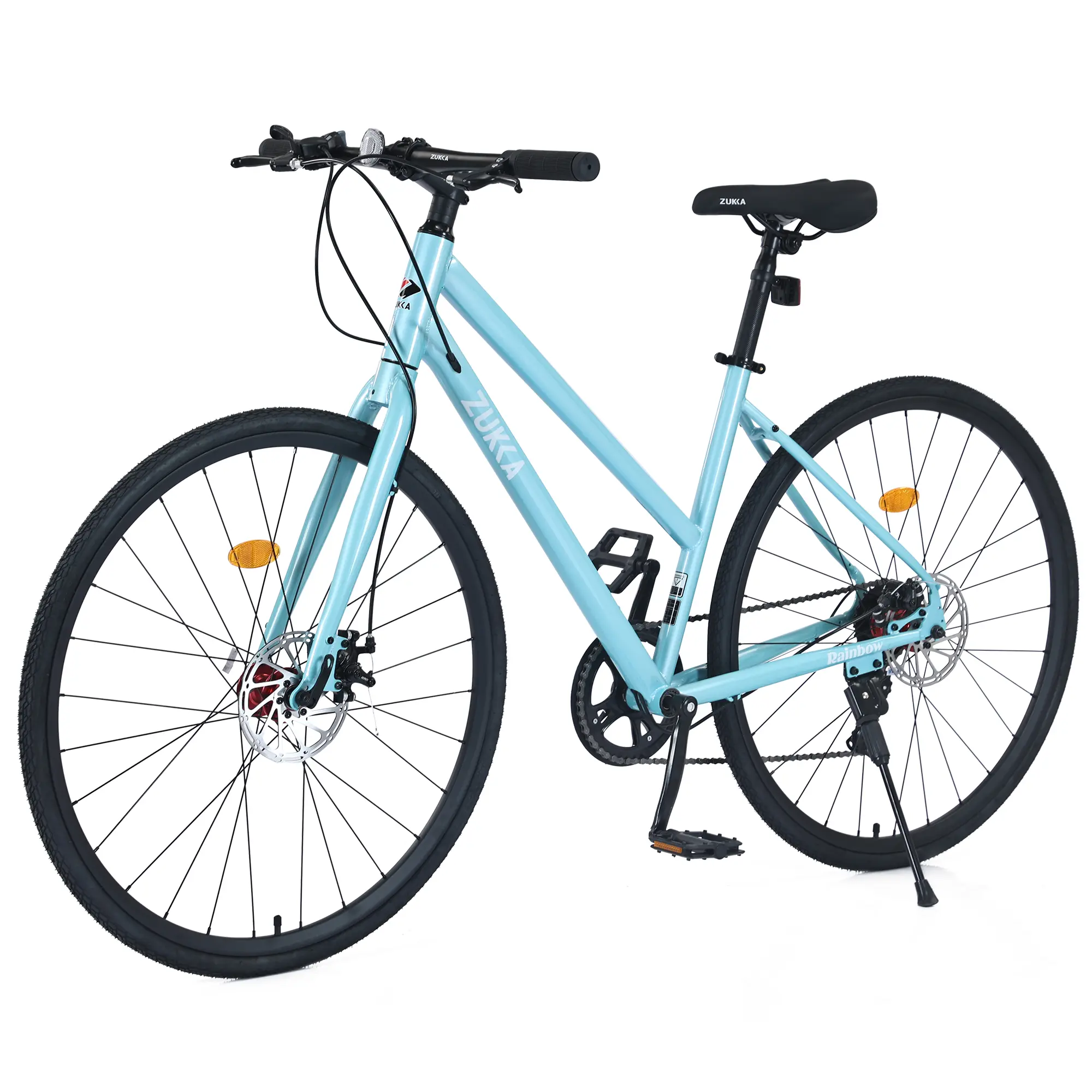 [Bellemave] 7-Speed Hybrid Disc Brake Bike, 700C 700*32c High-Performance Tires, Aluminum Rims, 85% Pre-Assembled 7-Speed Change System Adult City Bicycle, Hybrid Bike, Adults, Bikes, City Bikes